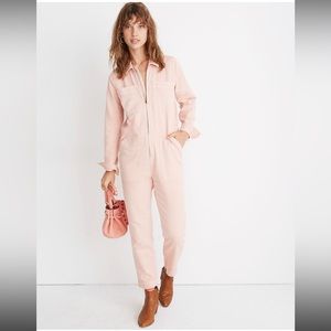 Madewell Pink Zip Coverall Jumpsuit XS